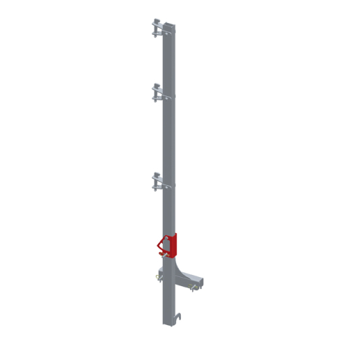 1,50 m h aluminium keyed guardrail